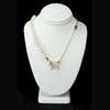 BUTTERFLY & PEARL HALF-AND-HALF NECKLACE