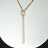 DOUBLE LAYERED GOLD PENDANT NECKLACE